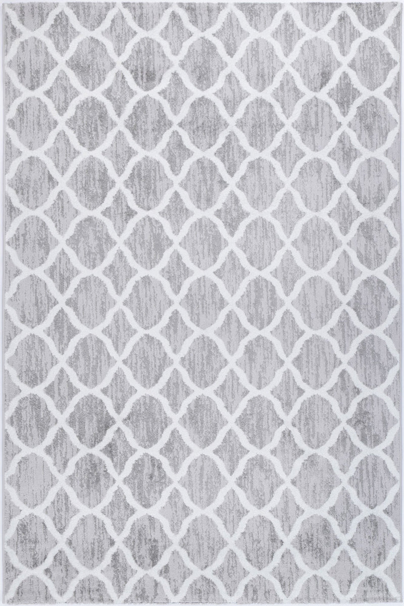 Windjana Lattice Silver Rug 80x150cm