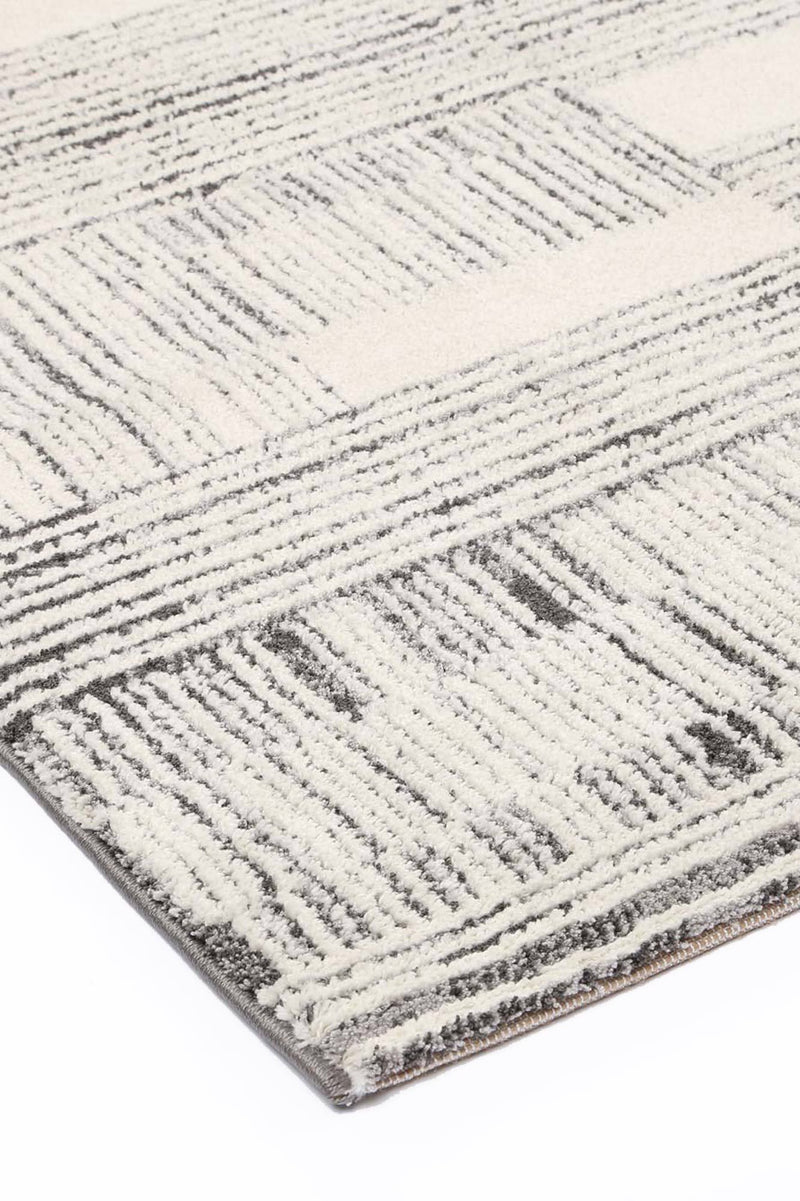 Verve Light Grey Brick Rug 160x230cm