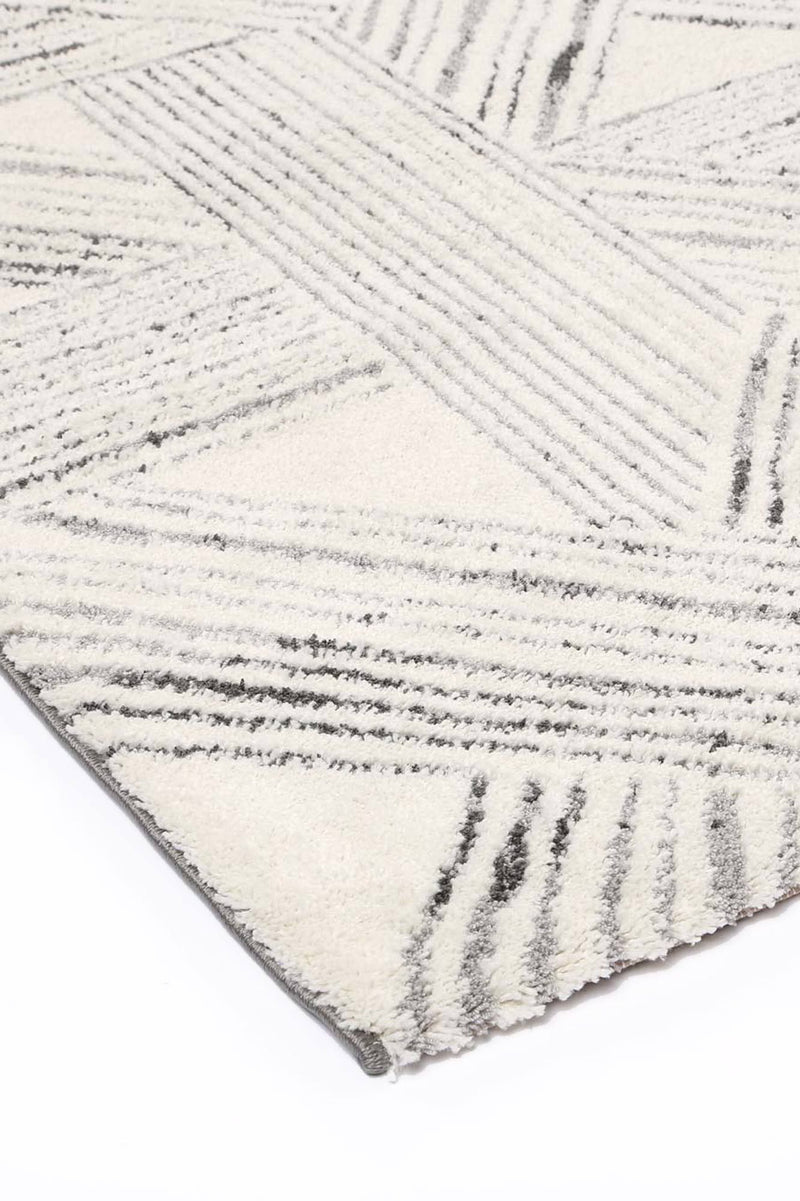 Verve Light Grey Geometric Rug 160x230cm