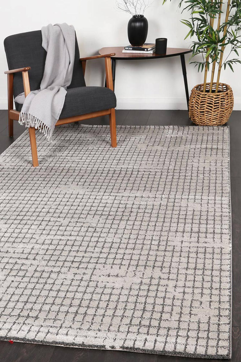 Verve Grey Cubic Rug 160x230cm