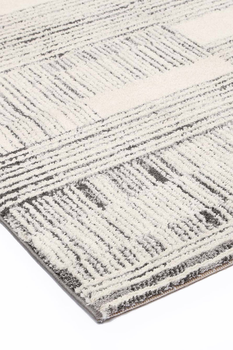 Verve Light Grey Brick Rug 200x290cm