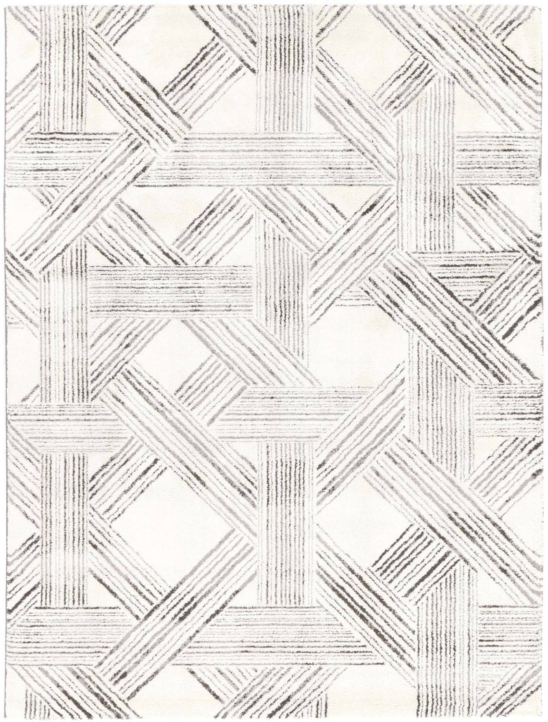 Verve Light Grey Geometric Rug 240x330cm