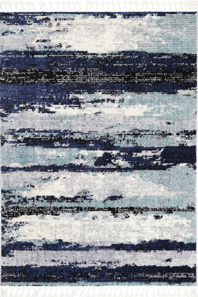 Myk Navy Blue Abstract Rug 200x290 cm