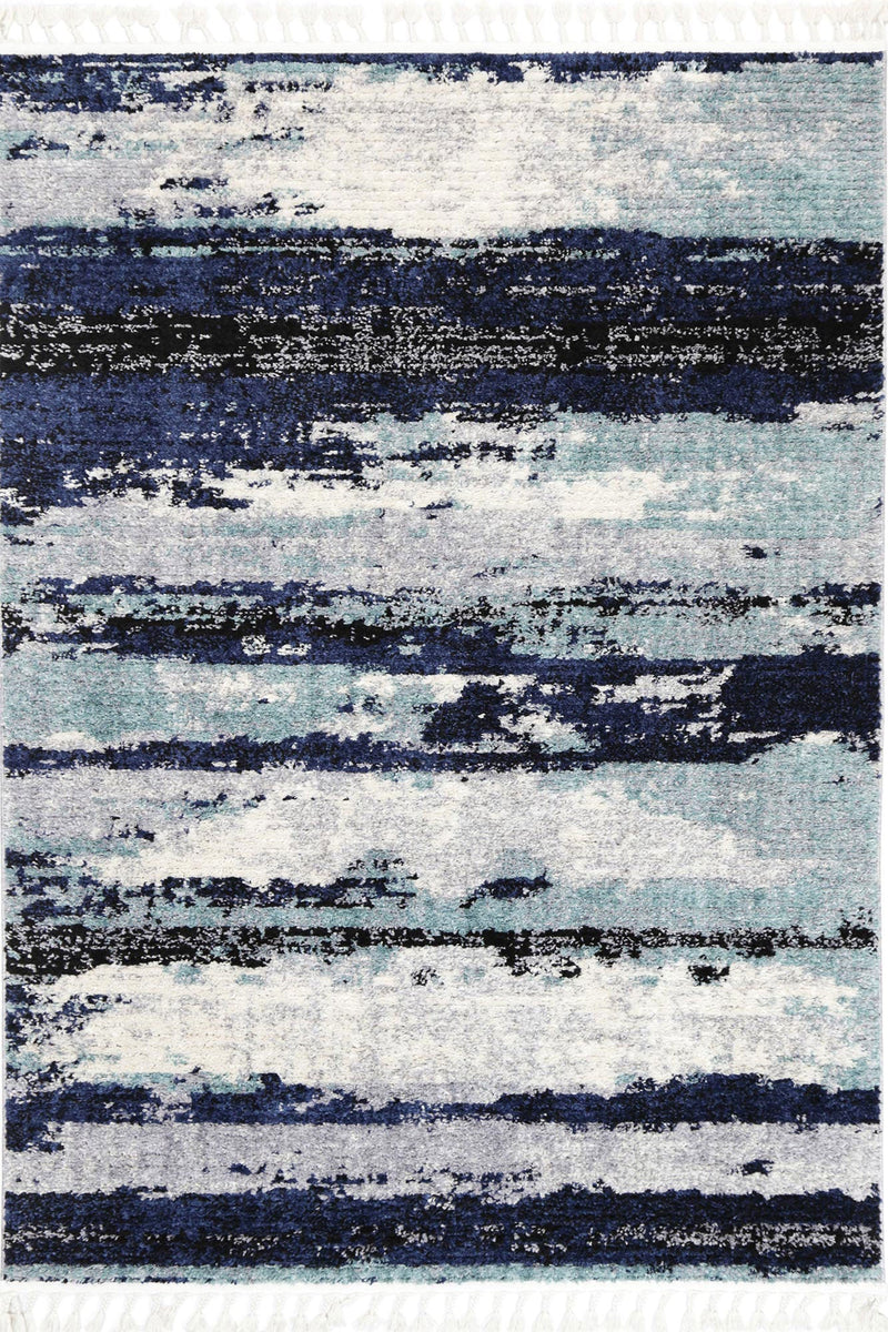 Myk Navy Blue Abstract Rug 200x290 cm