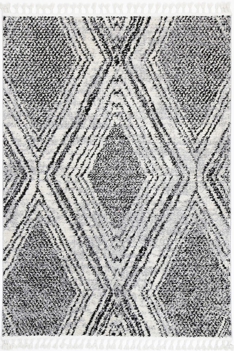 Myk Black White Geometric Rug 80x300 cm