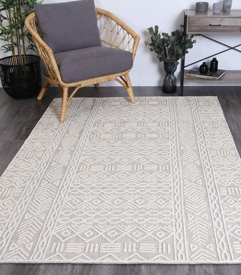 Mila Tribal Beige Rug 160x230cm