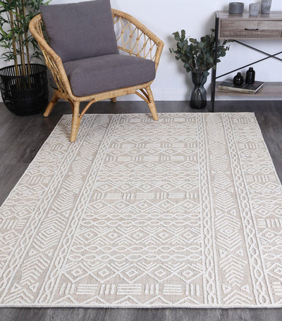 Mila Tribal Beige Rug 200x290cm