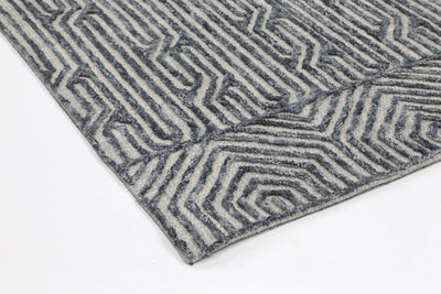 Mila Tribal Black Light Grey Rug 240x330cm