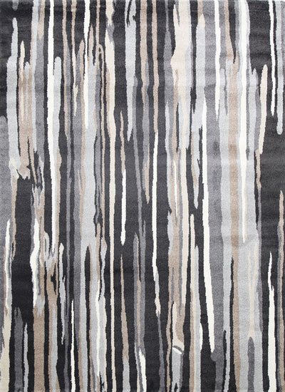 Morisot Dark Brown Vertical Stripes Rug 120x160cm