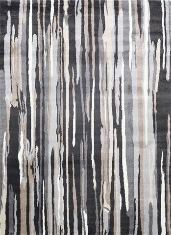 Morisot Dark Brown Vertical Stripes Rug 160x220cm