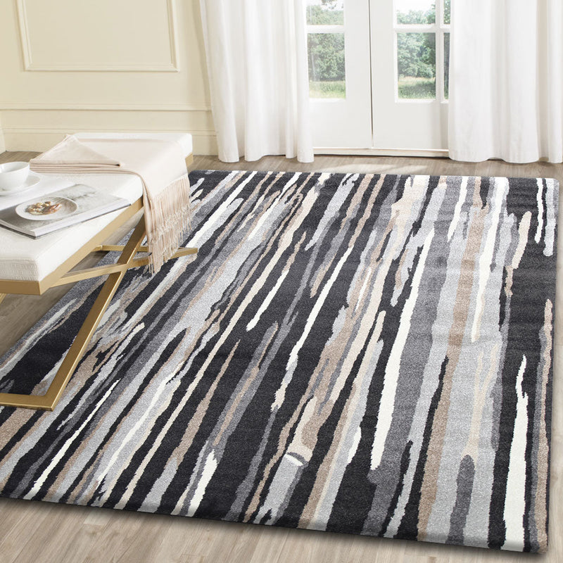 Morisot Dark Brown Vertical Stripes Rug 200x290cm