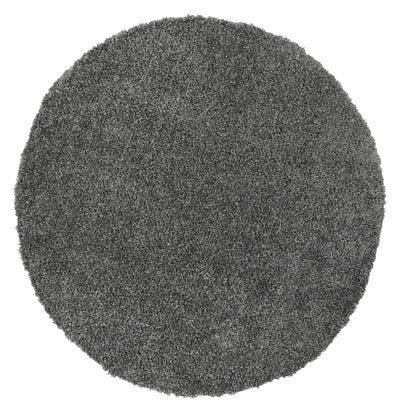 Alpine Shaggy Charcoal Grey Rug 160x160 cm Round