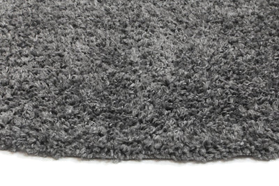 Alpine Shaggy Charcoal Grey Rug 160x160 cm Round