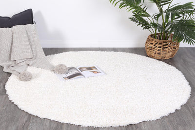 Alpine Shaggy Cream Rug 160x160 cm Round