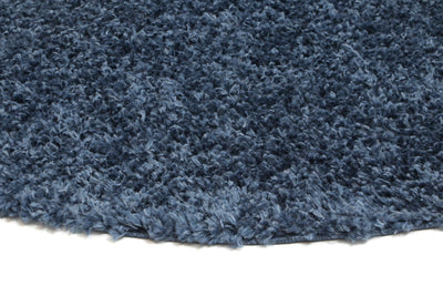 Alpine Shaggy Navy Blue Rug 160x160 cm Round