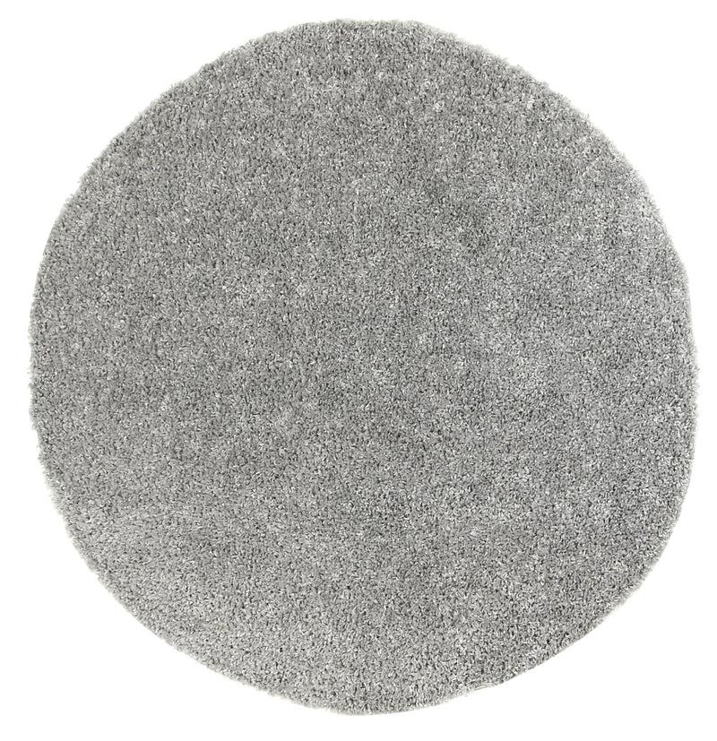 Alpine Shaggy Silver Grey Rug 160x160 cm Round