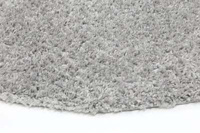 Alpine Shaggy Silver Grey Rug 160x160 cm Round