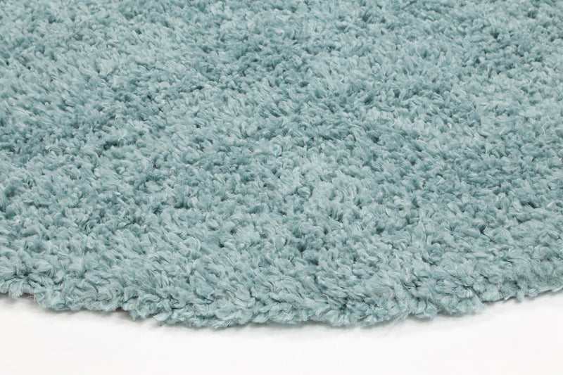 Alpine Shaggy Turquoise Blue Rug 160x160 cm Round