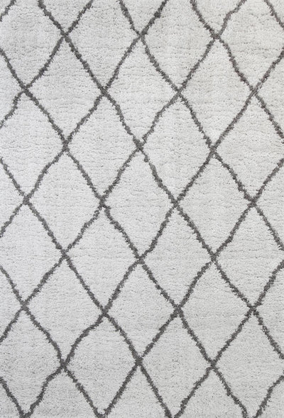 Moroccan Silver and Grey Diamond Rug 160X230cm