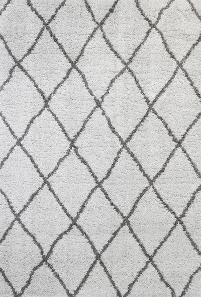 Moroccan Silver and Grey Diamond Rug 240X330cm