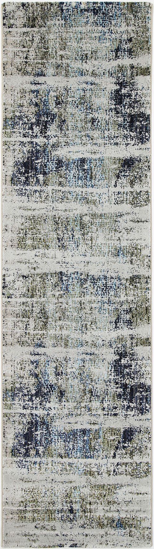 Roman Mosaic Distressed Modern Navy Rug 200x290 cm