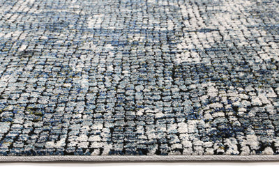 Roman Mosaic Solid Grey Turquoise Rug 200x290 cm