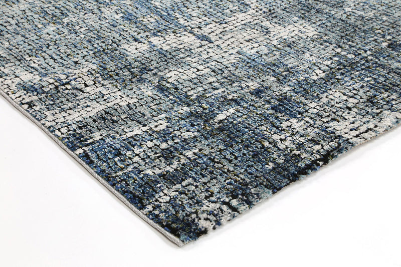 Roman Mosaic Solid Grey Turquoise Rug 200x290 cm