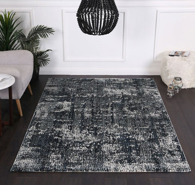 Roman Mosaic Solid Grey Turquoise Rug 200x290 cm