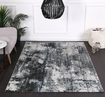 Roman Mosaic Modern Grey Turquoise Rug 300x400 cm