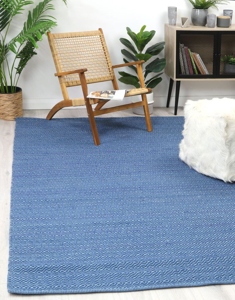 Natura Wool Blue Diamond Rug 120x170 cm