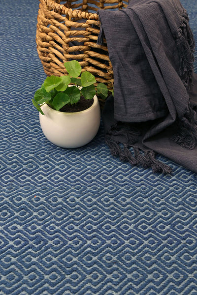 Natura Wool Blue Diamond Rug 120x170 cm