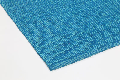 Natura Wool Turquoise Blue Diamond Rug 120x170 cm