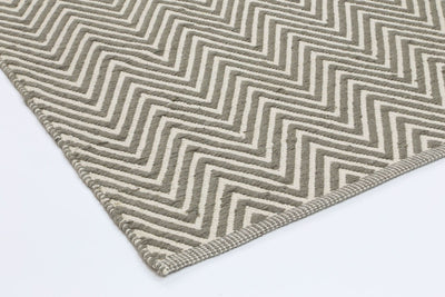 Natura Wool Fog Beige Chevron Rug 120x170 cm