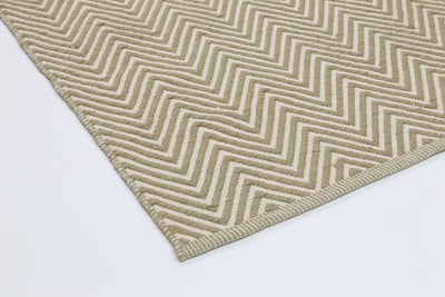 Natura Wool Limestone Beige Chevron Rug 120x170 cm