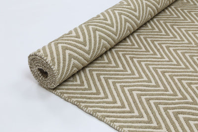 Natura Wool Limestone Beige Chevron Rug 120x170 cm