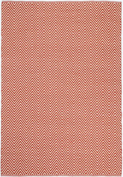 Natura Wool Orange Red Chevron Rug 120x170 cm