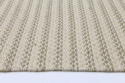 Natura Wool Beige Striped Rug 160x230 cm