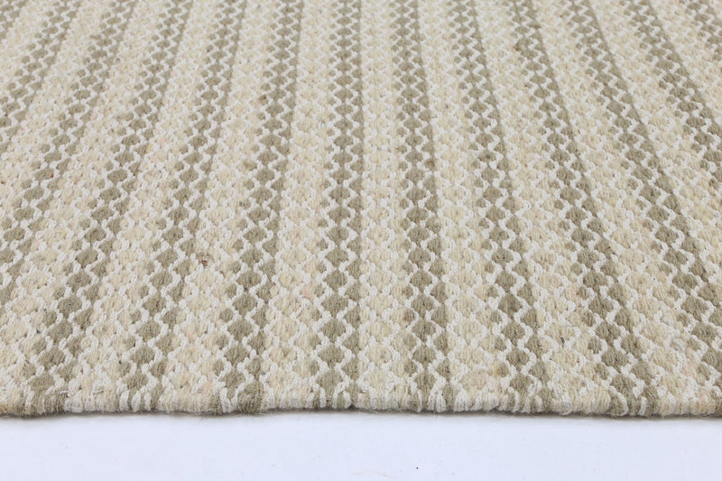 Natura Wool Beige Striped Rug 160x230 cm