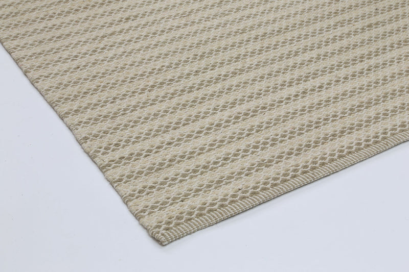 Natura Wool Beige Striped Rug 160x230 cm