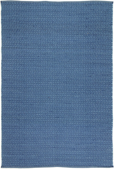 Natura Wool Navy Blue Diamond Rug 160x230 cm