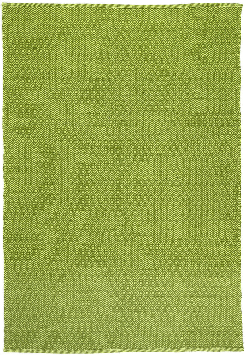 Natura Wool Bright Green Diamond Rug 160x230 cm