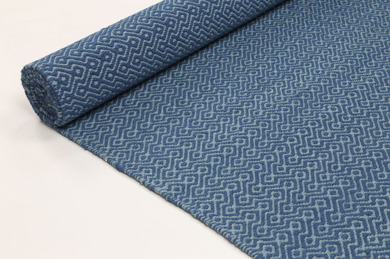 Natura Wool Blue Diamond Rug 160x230 cm