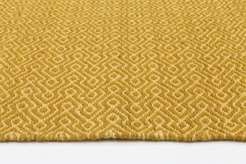 Natura Wool Yellow Diamond Rug 160x230 cm