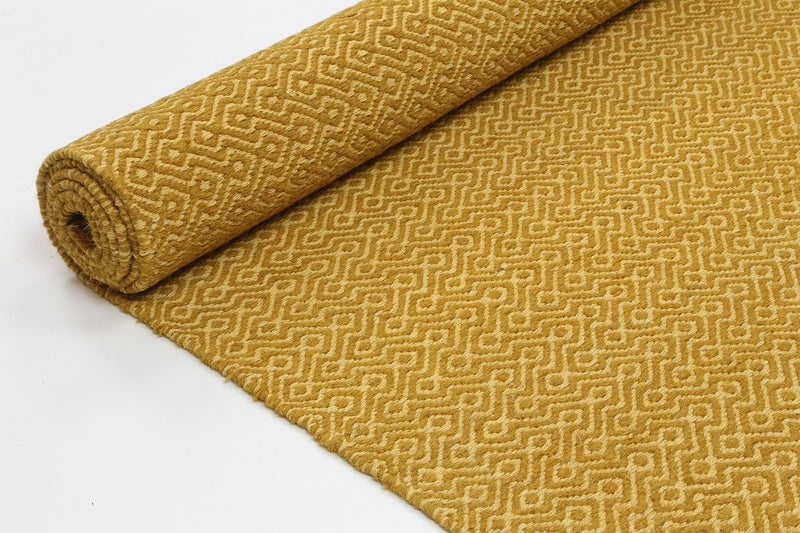 Natura Wool Yellow Diamond Rug 160x230 cm