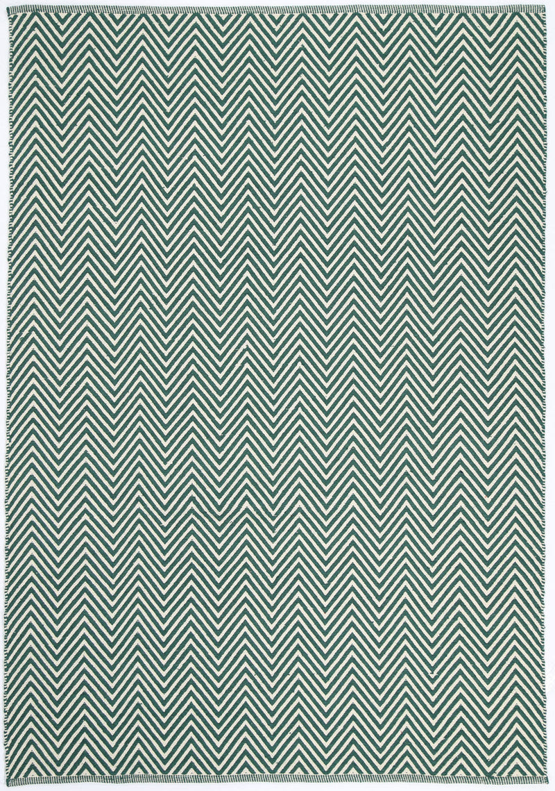 Natura Wool Green Chevron Rug 160x230 cm