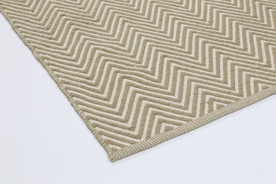 Natura Wool Limestone Beige Chevron Rug 160x230 cm