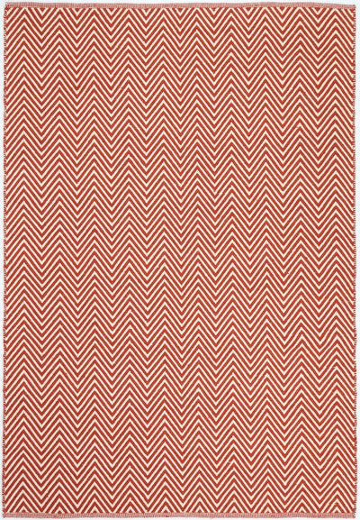 Natura Wool Orange Red Chevron Rug 160x230 cm