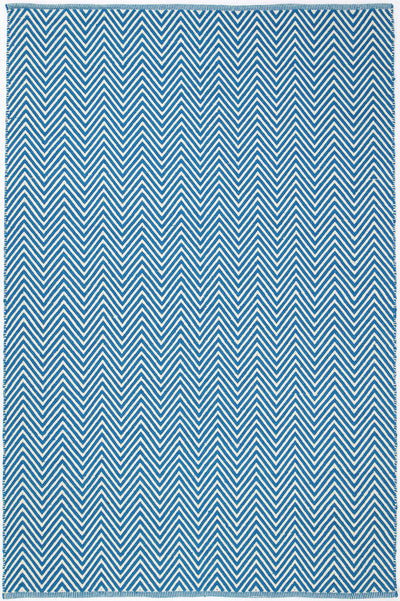 Natura Wool Turquoise Blue Chevron Rug 160x230 cm