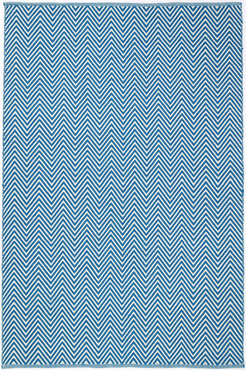 Natura Wool Turquoise Blue Chevron Rug 160x230 cm