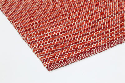 Natura Wool Red Striped Rug 200x290 cm